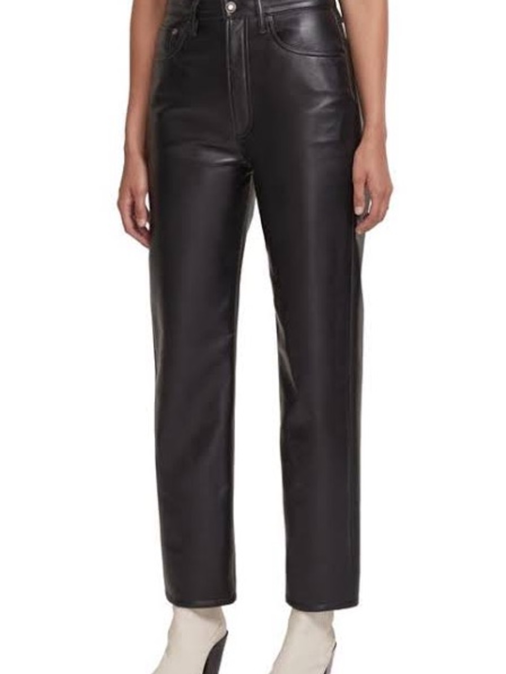 Agolde Recycled Leather Mid Rise Relaxed Boot Pants - 29 - EUC